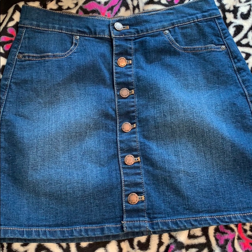 Wax jean skirt